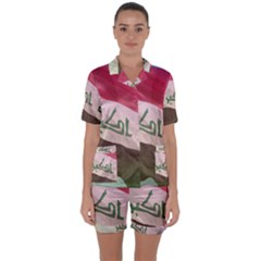 Iraq Satin Short Sleeve Pajamas Set by AwesomeFlags