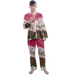 Iraq Men s Long Sleeve Satin Pajamas Set by AwesomeFlags
