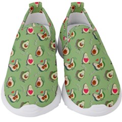 Avocado Is Love  Kids  Slip On Sneakers by SychEva