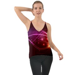 Colorful Arcs In Neon Light, Graphic Art Chiffon Cami by picsaspassion