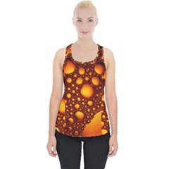 Bubbles Abstract Art Gold Golden Piece Up Tank Top by Dutashop