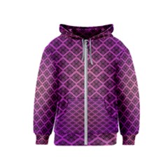 Pattern Texture Geometric Patterns Purple Kids  Zipper Hoodie by Dutashop