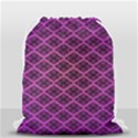 Pattern Texture Geometric Patterns Purple Drawstring Bag (Small) View2