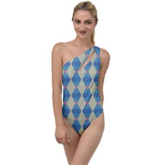 Pattern Texture Chevron To One Side Swimsuit by Dutashop