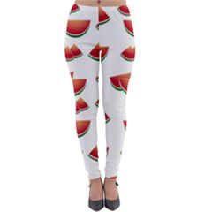 Summer Watermelon Pattern Lightweight Velour Leggings by Dutashop