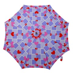 Love Hearts Valentine Decorative Hook Handle Umbrellas (large) by Dutashop