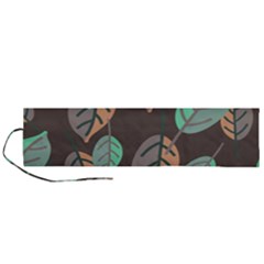Leaf Brown Roll Up Canvas Pencil Holder (l) by Dutashop