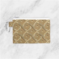 Gold Background Modern Canvas Cosmetic Bag (small) by Dutashop