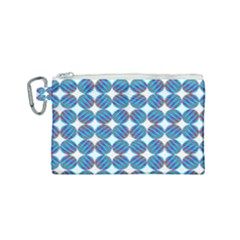 Geometric Dots Pattern Canvas Cosmetic Bag (small) by Dutashop