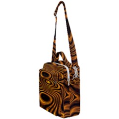 Wave Abstract Lines Crossbody Day Bag by Dutashop