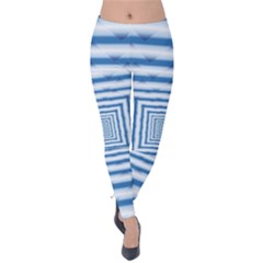 Metallic Blue Shiny Reflective Velvet Leggings by Dutashop