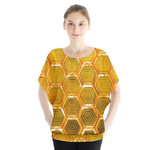 Hexagonal Windows Batwing Chiffon Blouse by essentialimage365