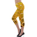 Hexagonal Windows Lightweight Velour Capri Leggings  View3