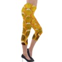 Hexagonal Windows Lightweight Velour Capri Leggings  View4