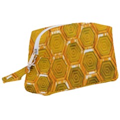 Hexagonal Windows Wristlet Pouch Bag (large) by essentialimage365