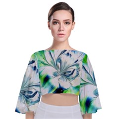 1lily Tie Back Butterfly Sleeve Chiffon Top by BrenZenCreations
