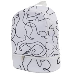 Cats Line Art  Zip Bottom Backpack by Sobalvarro