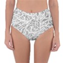 Dry Roots Texture Print Reversible High-Waist Bikini Bottoms View1