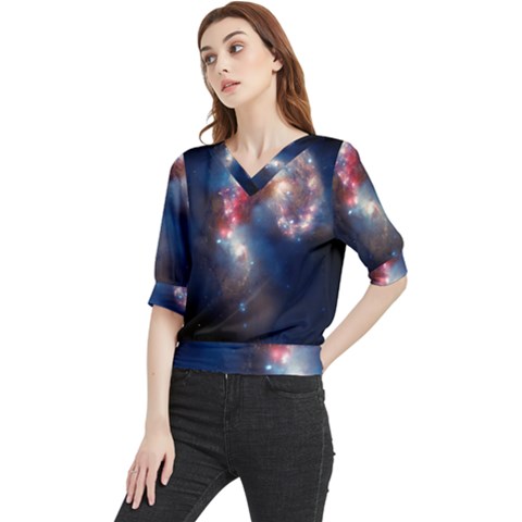 Galaxy Quarter Sleeve Blouse by ExtraAwesomeSauce