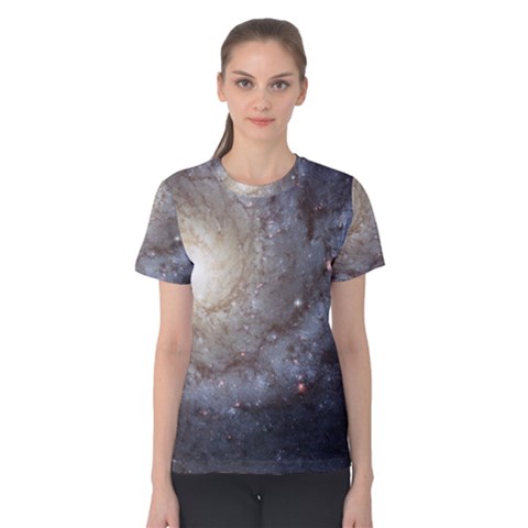 Spiral Galaxy Women s Cotton Tee by ExtraAwesomeSauce