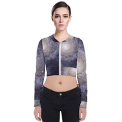 Spiral Galaxy Long Sleeve Zip Up Bomber Jacket by ExtraAwesomeSauce