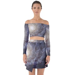 Spiral Galaxy Off Shoulder Top With Skirt Set by ExtraAwesomeSauce