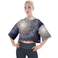 Spiral Galaxy Mock Neck Tee by ExtraAwesomeSauce