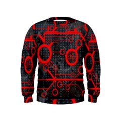 Tech - Red Kids  Sweatshirt by ExtraAwesomeSauce