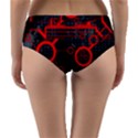Tech - Red Reversible Mid-Waist Bikini Bottoms View4