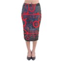 Tech - Red Velvet Midi Pencil Skirt View1