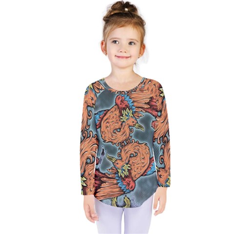 Chinese Phoenix Kids  Long Sleeve Tee by ExtraAwesomeSauce