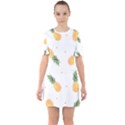 Pineapple pattern Sixties Short Sleeve Mini Dress View1