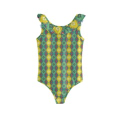 Native American Pattern Kids  Frill Swimsuit by ExtraAwesomeSauce