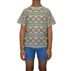 Native American Pattern Kids  Short Sleeve Swimwear by ExtraAwesomeSauce