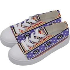 Native American Pattern Kids  Low Top Canvas Sneakers by ExtraAwesomeSauce