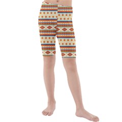 Native American Pattern Kids  Mid Length Swim Shorts by ExtraAwesomeSauce