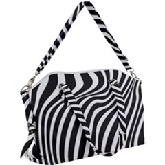 Wave Line Curve Canvas Crossbody Bag by Dutashop