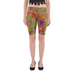 Easter Egg Colorful Texture Yoga Cropped Leggings by Dutashop