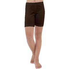 Brunette Brown Kids  Lightweight Velour Capri Yoga Leggings by FabChoice