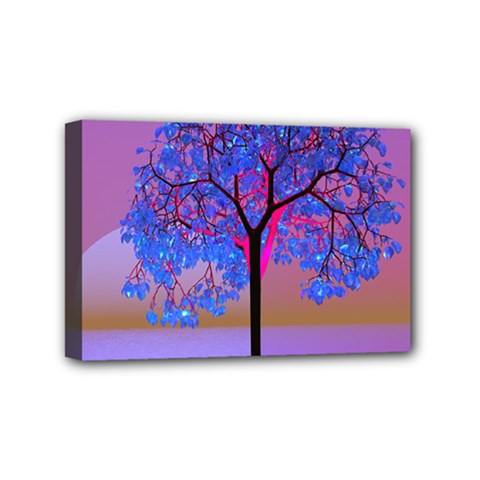 Tree Sunset Mini Canvas 6  X 4  (stretched) by icarusismartdesigns