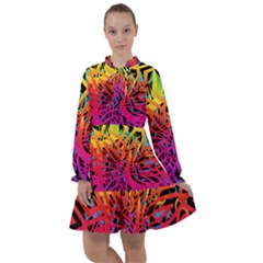 Abstract Jungle All Frills Chiffon Dress by icarusismartdesigns