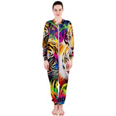 Tiger In The Jungle Onepiece Jumpsuit (ladies)  by icarusismartdesigns