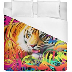 Tiger In The Jungle Duvet Cover (king Size) by icarusismartdesigns