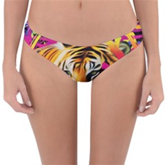 Tiger In The Jungle Reversible Hipster Bikini Bottoms by icarusismartdesigns
