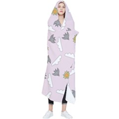Birds In The Sky  Wearable Blanket by SychEva