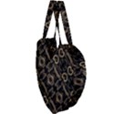 Modern Intricate Print Pattern Giant Heart Shaped Tote View3