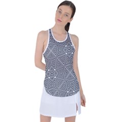 Pattern Formes Geometriques Racer Back Mesh Tank Top by kcreatif