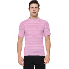 Pink Knitted Pattern Men s Short Sleeve Rash Guard by goljakoff