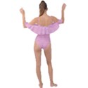 Pink knitted pattern Drape Piece Swimsuit View2