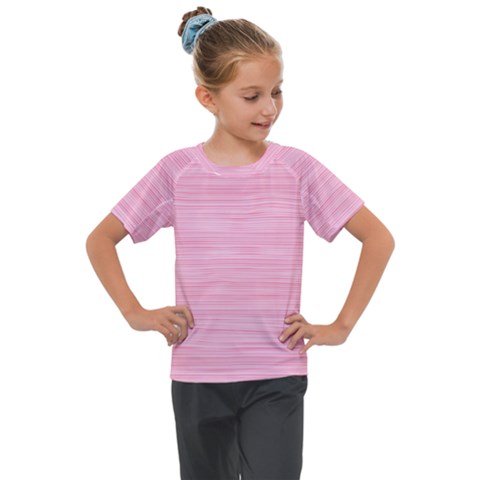 Pink Knitted Pattern Kids  Mesh Piece Tee by goljakoff